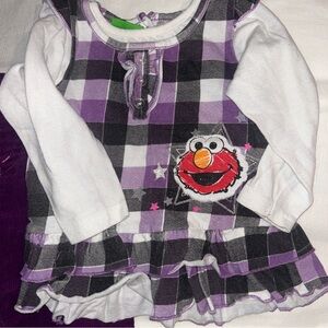 Sesame Street Purple and White Kids Matching Set 2010 corduroy